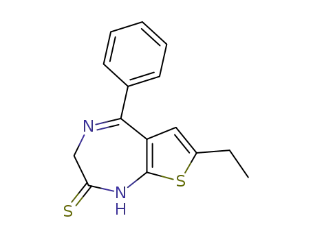7-ethyl-5-phenyl-1,3-dihydro-thieno[2,3-<i>e</i>][1,4]diazepine-2-thione