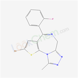6H-Thieno[3,2-f][1,2,4]triazolo[4,3-a][1,4]diazepine, 2-bromo-4-(2-fluorophenyl)-9-methyl-